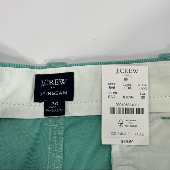 NWT New J Crew Men's Size 30 7" Stretch Chino Shorts Golf Casual Travel Stylish - Picture 5 of 5